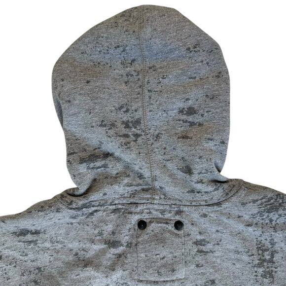 Buffalo David Bitton Sweatshirt Jacket Mens L Gray Distressed Look Printed Logo - Picture 11 of 16